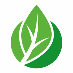 Sustainability-leaf-icon Editable AI Graphic for Sustainable Design on White Background
