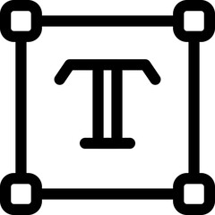 Text single icon vector illustration