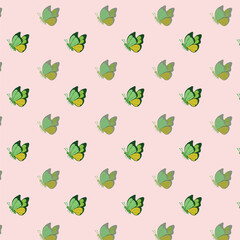 Butterfly seamless pattern design for fabric	