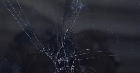 Broken mobile phone screen, cracked screen, cut lines, damaged smartphone monitor, broken mobile...
