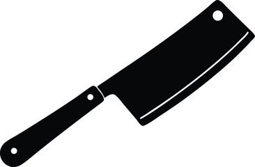 a meat cleaver design silhouette vector