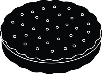  biscuit silhouette vector