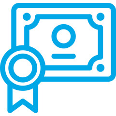 Certificate single icon vector illustration