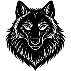 Fototapeta premium wolf head vector