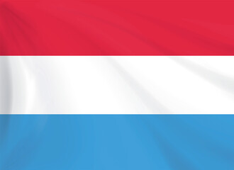 National flag of Luxembourg. Vector graphics. Editable file