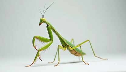 praying mantis isolated on white