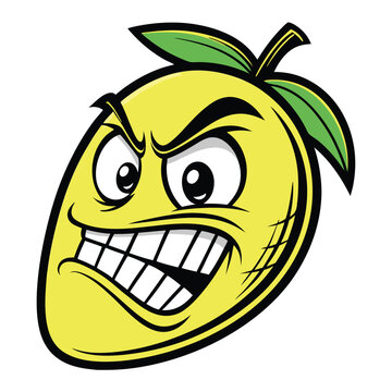 Angry Mango Cartoon Character Gritty Teeth, Transparent PNG