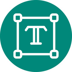 Text single icon vector illustration