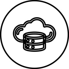 Cloud computing single icon vector illustration