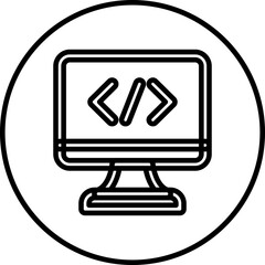 Coding single icon vector illustration