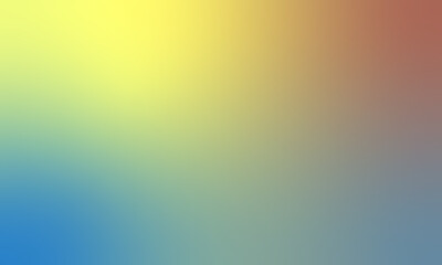 Soft and calming abstract gradient background with blend of yellow blue and red colors