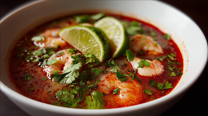 Shrimp Soup in Spicy Coconut Milk
