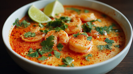 Shrimp Soup in Spicy Coconut Milk