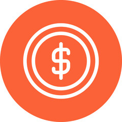 Coin single icon vector illustration