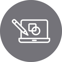 Laptop single icon vector illustration