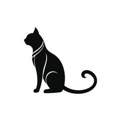 Black Cat On White Background Vector