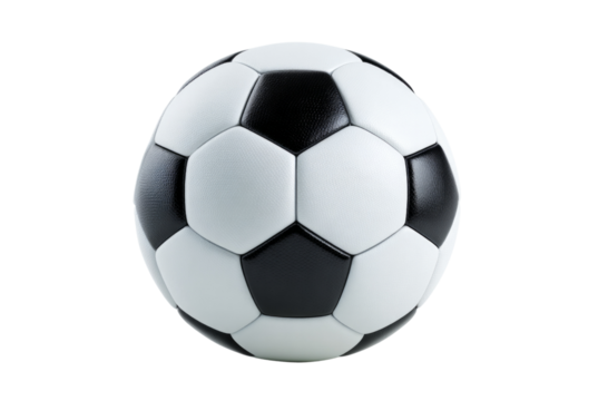 A white and black soccer ball