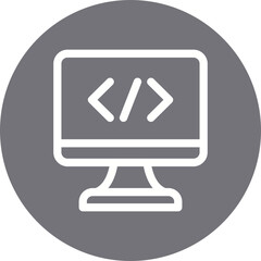 Coding single icon vector illustration