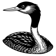 silhouette of a goose