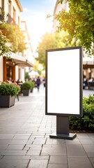 Blank City Street Sign Mockup.