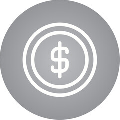 Coin single icon vector illustration