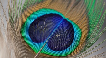 Obraz premium Peacocks alluring colorful feather boasts vibrant patterns