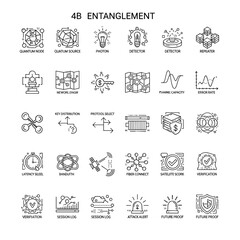 48 Entanglement: Line Art Icons Set 