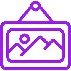 Gallery single icon vector illustration