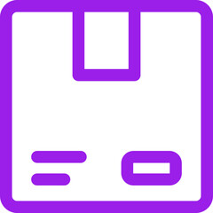 Fototapeta premium Parcel box single icon vector illustration