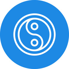 Yinyang single icon vector illustration