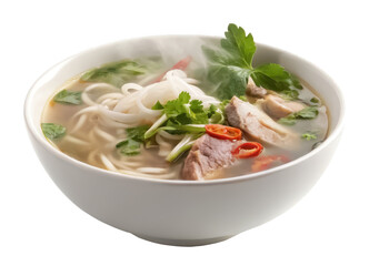 Pho bowl png Vietnamese food png soup bowl png noodle soup png Asian food png traditional dish png transparent background image