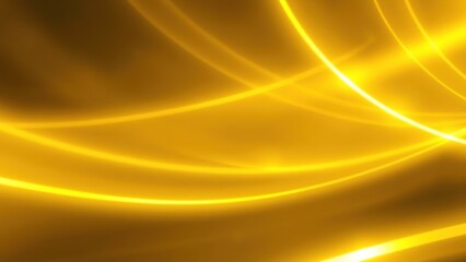Abstract Golden Light Trails, Dynamic Flowing Lines