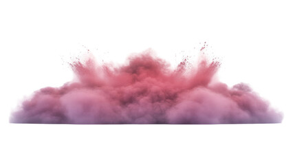 Pink explosion effect, isolated on black background