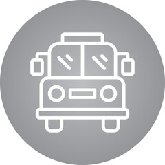 Bus single icon vector illustration