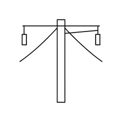 power supplies line art on white background