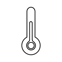 temperature sensors line art on white background
