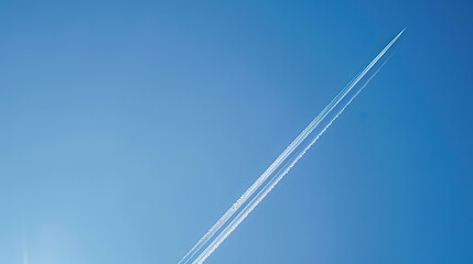 airplane tracks in the sky, airplane in the sky