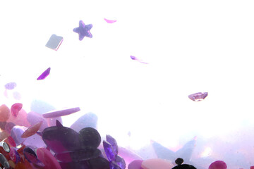 pink glitter, crystals and stones and bubbles in the water, beautiful original shiny background, glitter tornado