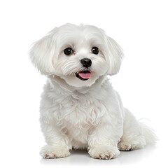 Obraz premium white pomeranian dog