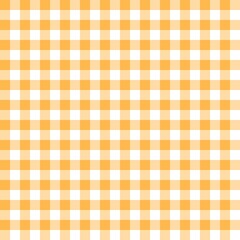 Soft orange gingham seamless pattern with gentle checkered design
