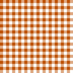 Burnt orange gingham seamless pattern with rustic checkered texture