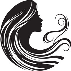 Modern Woman Head Silhouette – Elegant Beauty Vector

Graceful Lady Silhouette with Long Hair – Fashion Vector Art

Minimalist Woman Profile Silhouette Inside Circle Frame

