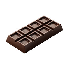 Delicious Dark Chocolate Bar Isolated on transparent background Perfect for Packaging Design and Food Advertising