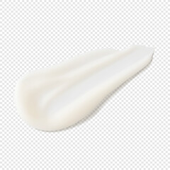 Cream smear with niacinamide isolated realistic vector illustration. Skincare beauty product texture