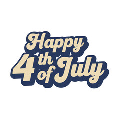 Happy 4th of July Lettering Style