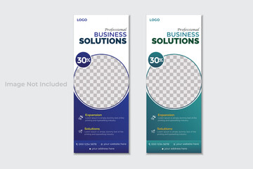 Creative business rollup banner design template.