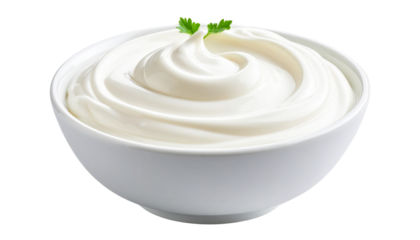 Cream bowl isolated on transparent background. Png