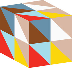 Abstract geometric triangle background with colorful pattern and modern design elements