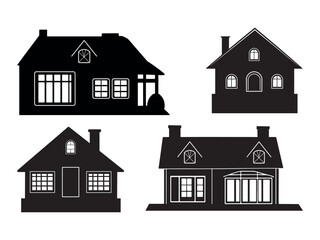 Four Different Silhouette House Styles for Real Estate Design