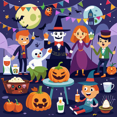 halloween seamless pattern